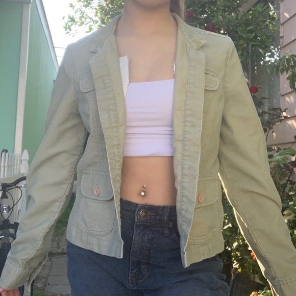 Calvin Klein Sage Pistachio Green Corduroy Jacket - Picture 4 of 4